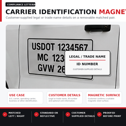 magnetic signage canada 03 carrier identification sign pair   bfc376fe