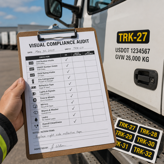 MTO compliance documentation at commercial vehicle — inspection verification for Ontario fleet operators