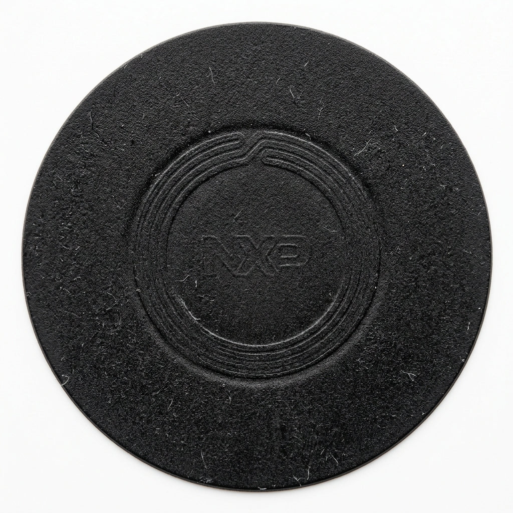 Close-up of CAN-TAP NFC decal print and finish