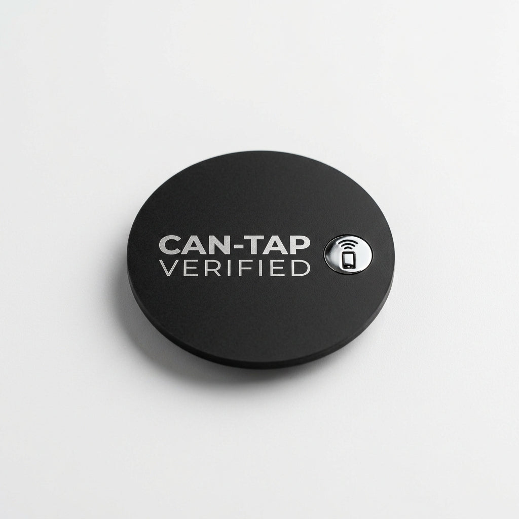 NFC tap-to-review decal hardware for Google reviews