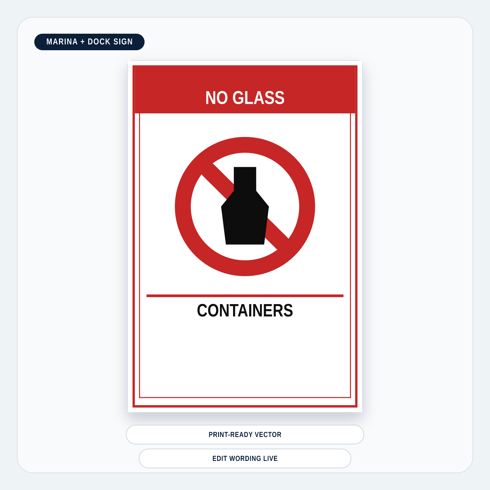 No Glass Containers Marina Sign — marina-media-v1:no-glass-containers-marina-sign:fddeb6858d37aee6e9e9a442d00f830d2c70991c8e6561a9f366630787bea2d0