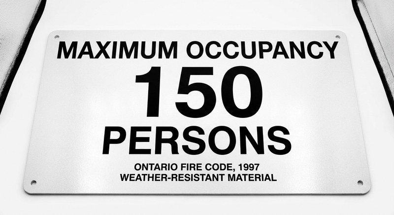Occupant Load Sign Ontario | Custom Number