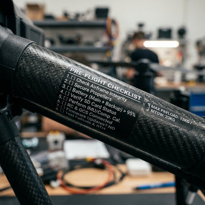 Drone pre-flight checklist decals