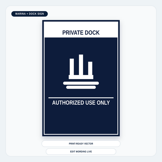 Private Dock — Authorized Use Only Sign — marina-media-v1:private-dock-authorized-use-only-sign:6235c755136391df5a2e6ecfa1c58938c4e01ff9da8d242b5311a799b41ff734