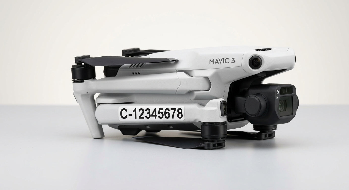 Weather resistant drone registration labels for Canadian UAVs