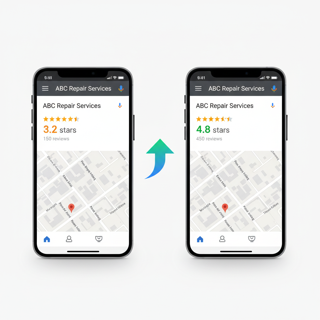 Google review management dashboard for Ontario businesses — monthly review replies and star rating trend report by CAN-TAP