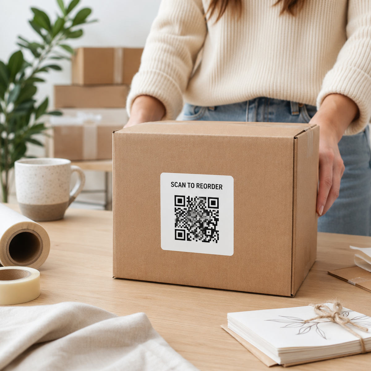 Scan to reorder QR label