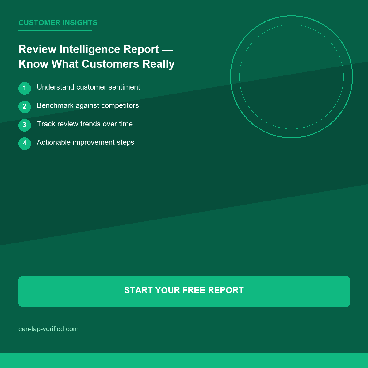 Review Intelligence Report application guide showing real-world usage for Canadian businesses