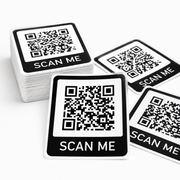 Custom QR code sticker pack on white background — Sticker Canada