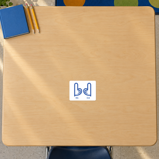 B d letter reminder stickers canada — classroom installation example