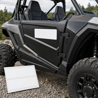 side by side utv registration decal blank panel v1   f11104e3