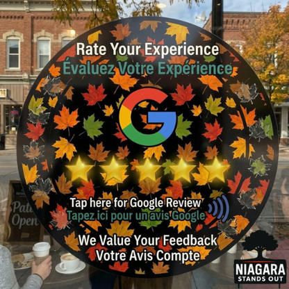 st catharines coffee shop window google review decal   3107d382