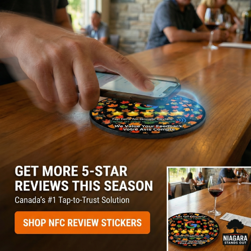 Google review QR stickers Canada