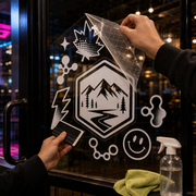 Clear Vinyl Window Decals | Custom Storefront & Vehicle Graphics - Application Context
