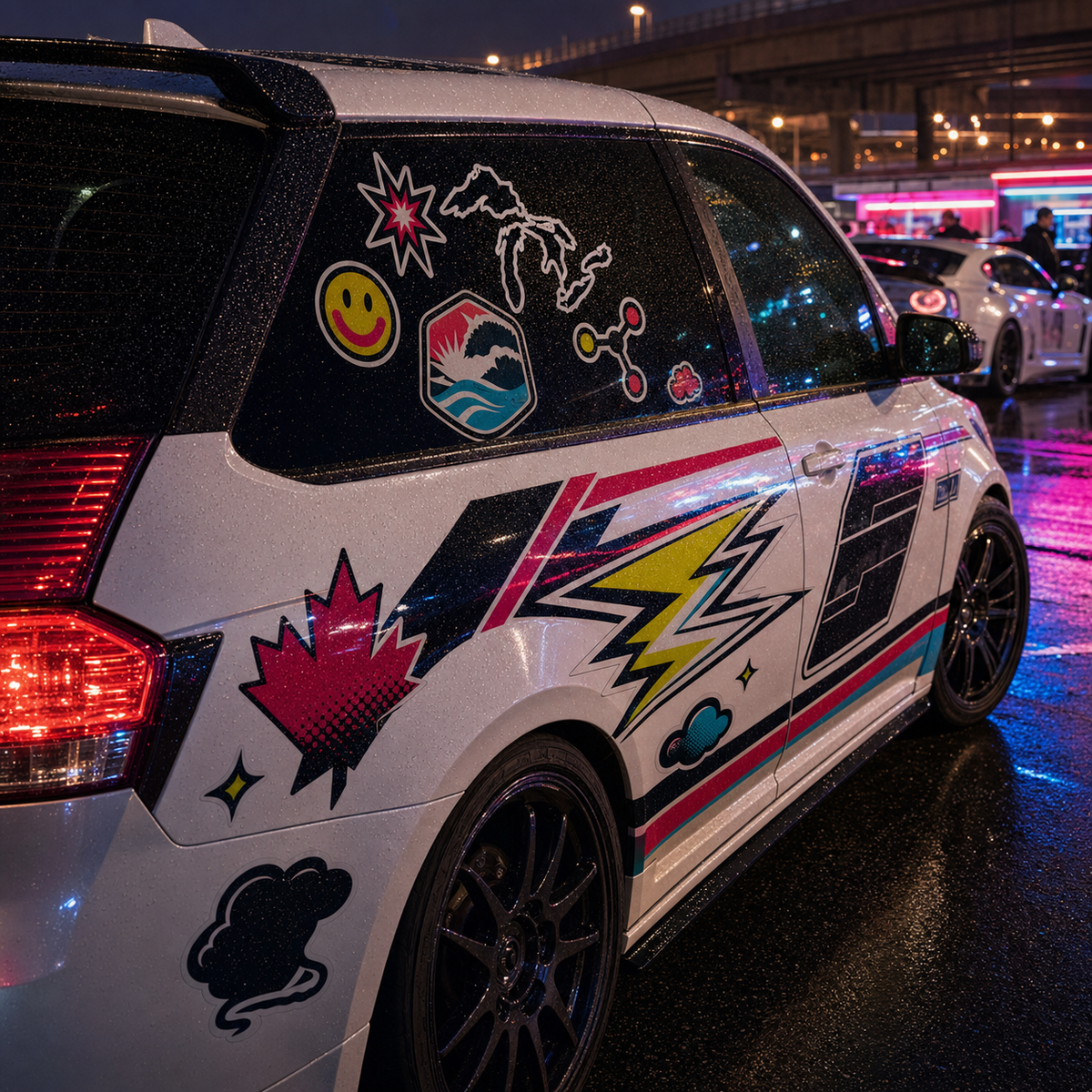 Custom car decals printed and cut to shape - Hero