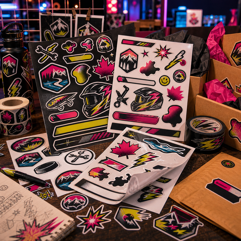 Custom Sticker Sheets for Small Businesses & Events | StickerCanada.ca - Hero