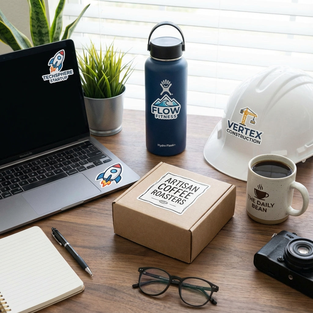Branded box mailer stickers Canada