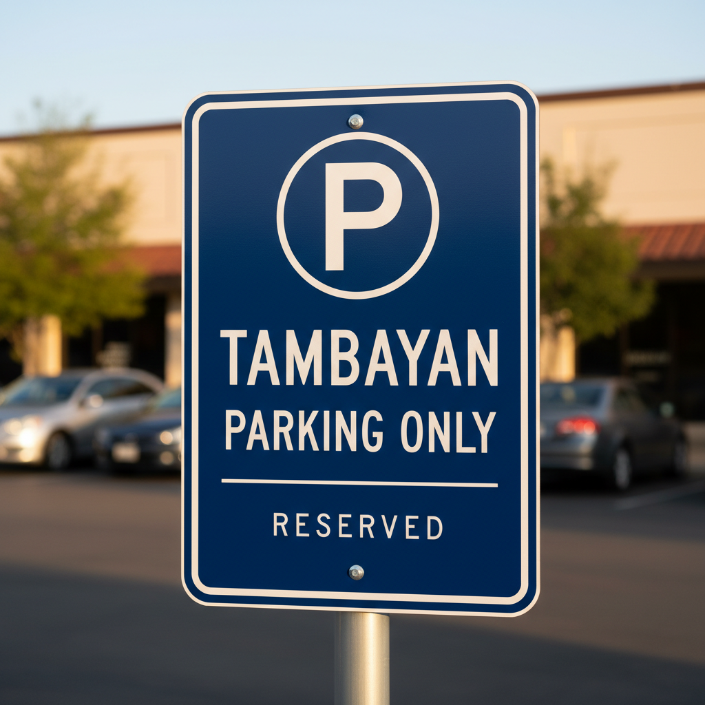 Custom parking signs Ontario aluminum business sign