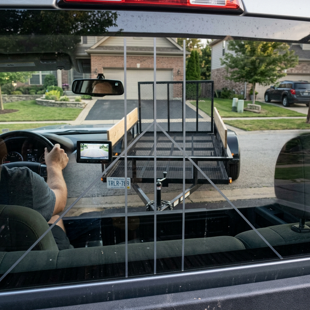 Utility trailer view for trailer ID decal placement