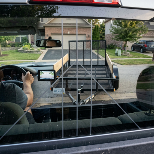 Utility trailer view for trailer ID decal placement