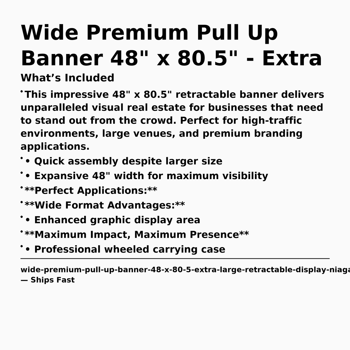 wide premium pull up banner 48 x 80 5 extra large retractable display niagara on   a2fcbdcf